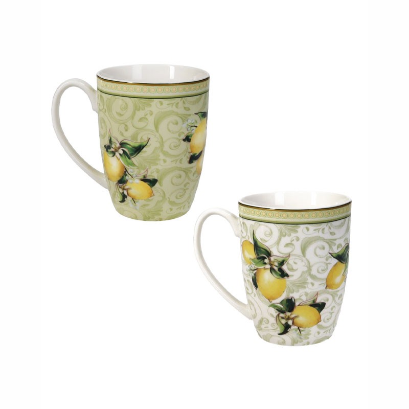 Set 2 Mug Limoni Brandani in New Bone China