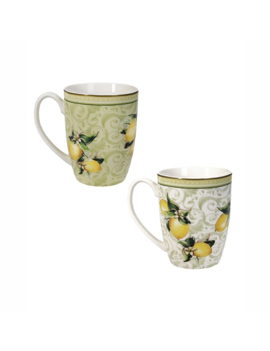 Set 2 Mug Limoni Brandani in New Bone China