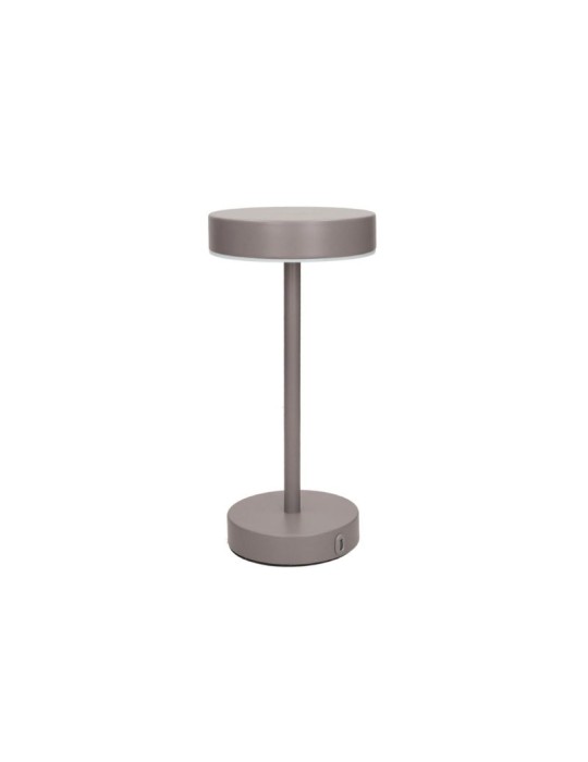 LAMPADA LED TOUCH FRISBEE GREY OPACO METAL