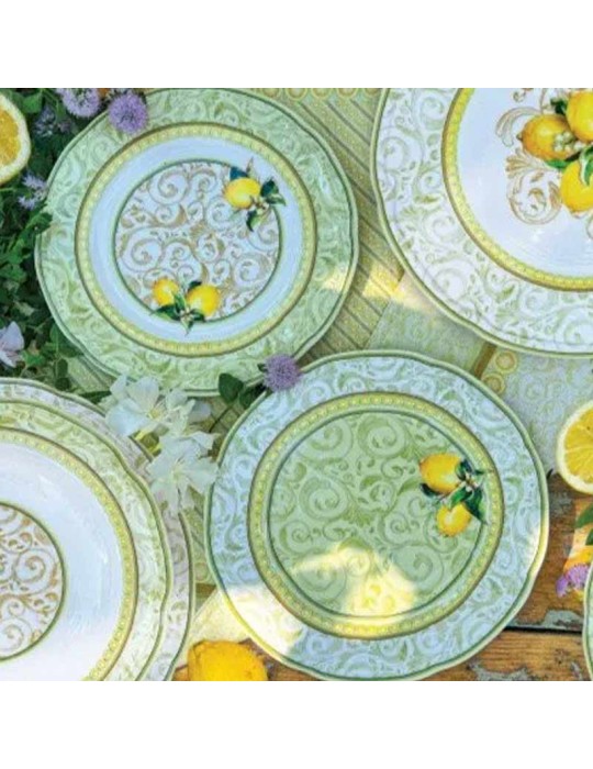 PIATTINO LIMONI SET 2 PZ NEW BONE CHINA