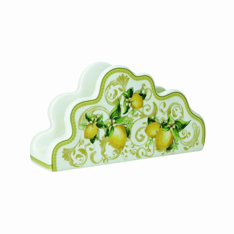 PORTATOVAGLIOLI LIMONI PORCELLANA