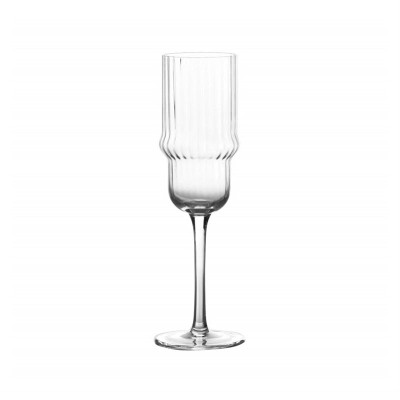 Set 6 Flute Volant Brandani in Vetro Trasparente di Design