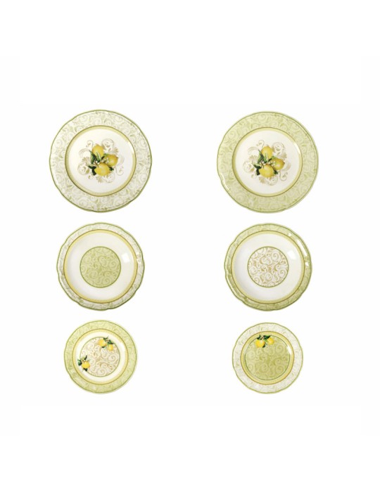 TAVOLA 18 PZ LIMONI NEW BONE CHINA