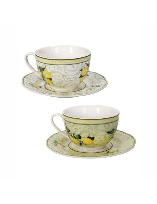 TAZZA THE LIMONI SET 2 PZ NEW BONE CHINA
