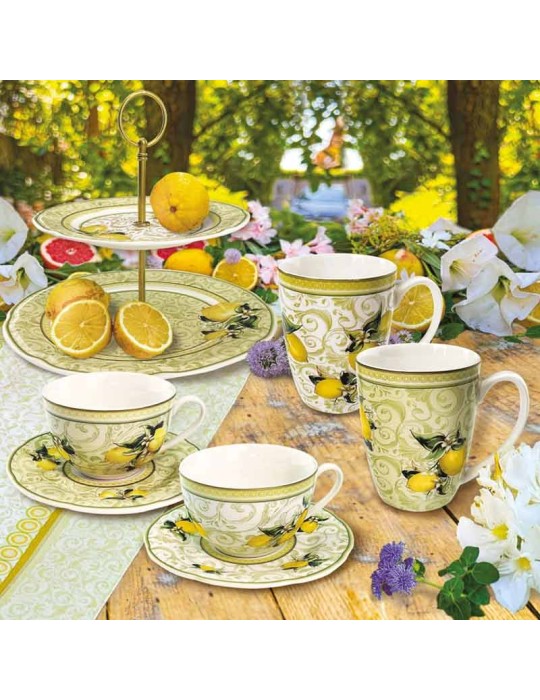 TAZZA THE LIMONI SET 2 PZ NEW BONE CHINA
