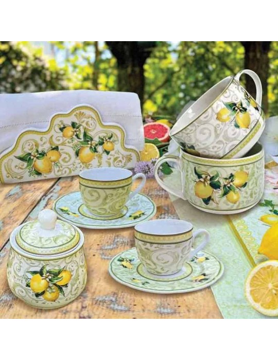 TAZZINA CAFFE LIMONI SET 2 PZ NEW BONE CHINA