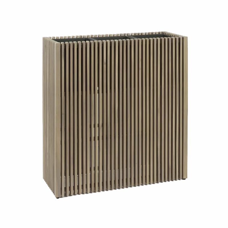 Vaso Listelli Rettangolare H90 EDG – Vaso Design in Acacia Grigia