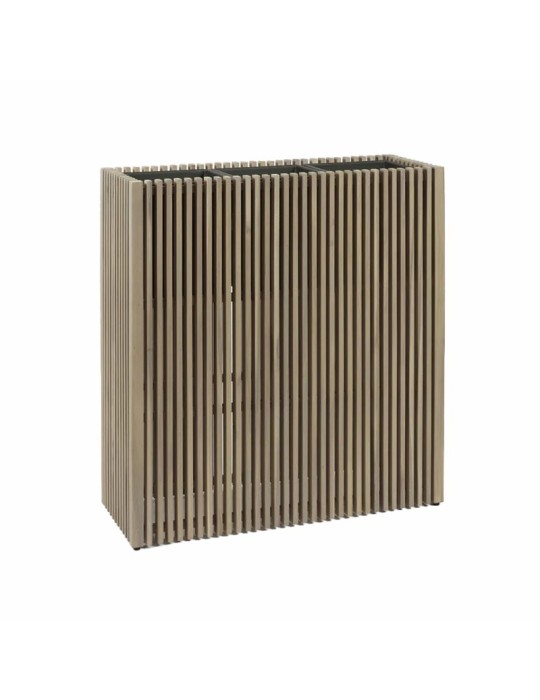 Vaso Listelli Rettangolare H90 EDG – Vaso Design in Acacia Grigia