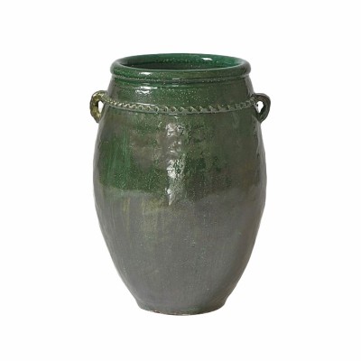 Vaso Fenice Anfora Righe H69 D42 Verde – EDG