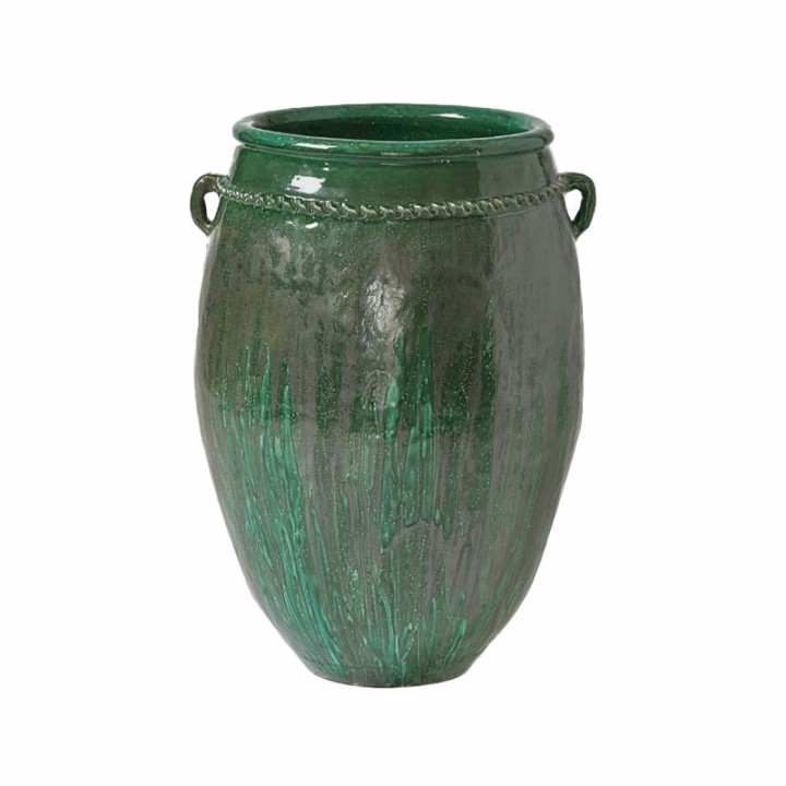 EDG Enzo De Gasperi Vaso Fenice anfora verde alto 84 cm