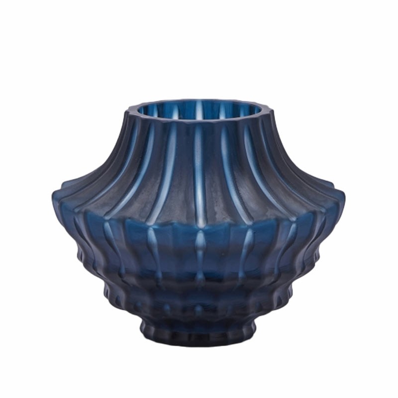 Vaso Isen in Vetro Blu Scuro H21 D27 EDG - Enzo De Gasperi