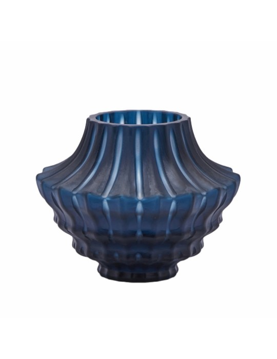 Vaso Isen in Vetro Blu Scuro H21 D27 EDG - Enzo De Gasperi