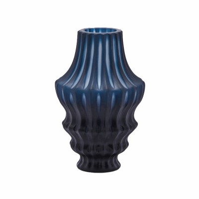 Vaso Isen in Vetro Blu Scuro H.31 cm Ø 20 cm - EDG Enzo...