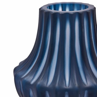 Vaso Isen in Vetro Blu Scuro H.31 cm Ø 20 cm - EDG Enzo... 2
