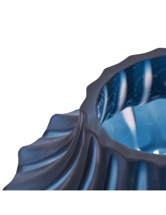 Vaso Isen in Vetro Blu Scuro H21 D27 EDG - Enzo...