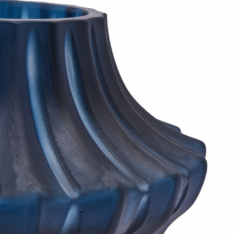 Vaso Isen in Vetro Blu Scuro H21 D27 EDG - Enzo...