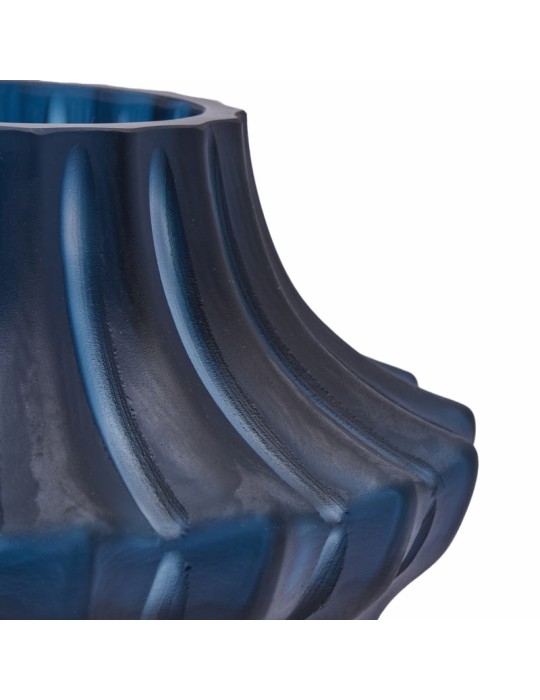 Vaso Isen in Vetro Blu Scuro H21 D27 EDG - Enzo...