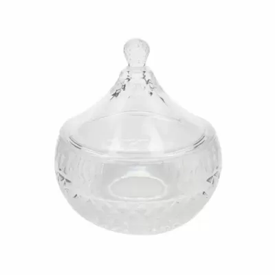 Contenitore Coppa Bombata H16 cm in Vetro Trasparente -...