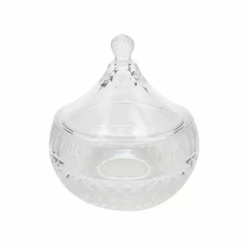 Contenitore Coppa Bombata H16 cm in Vetro Trasparente - Enzo De Gasperi (EDG)