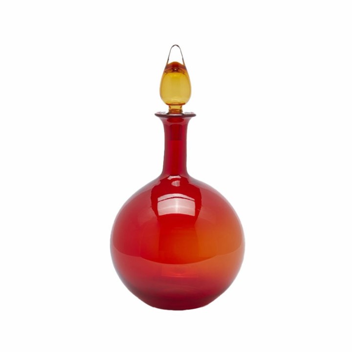 EDG Enzo De Gasperi Vaso in vetro con tappo rosso alto 50 cm