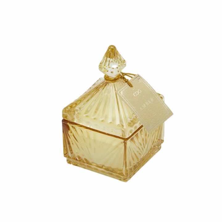 EDG Candela profumata Jasmine Ambra in vetro alta 12 cm