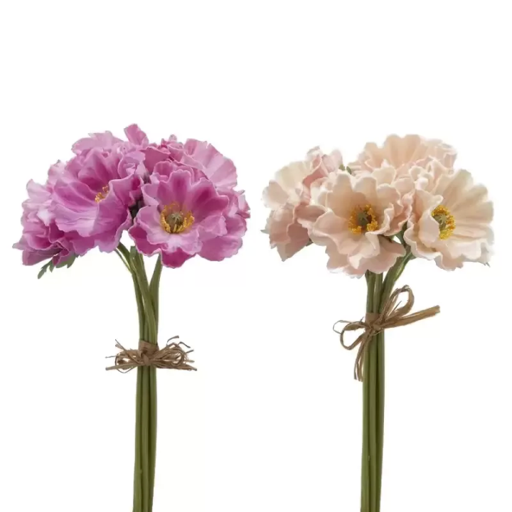 EDG Papaveri artificiali gialli e arancioni 34 cm