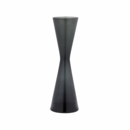 EDG Enzo De Gasperi Vaso Nida a clessidra vetro grigio 60 cm