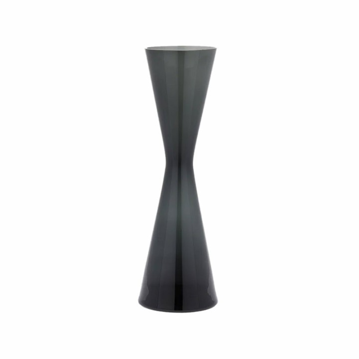 EDG Enzo De Gasperi Vaso Nida a clessidra vetro grigio 60 cm