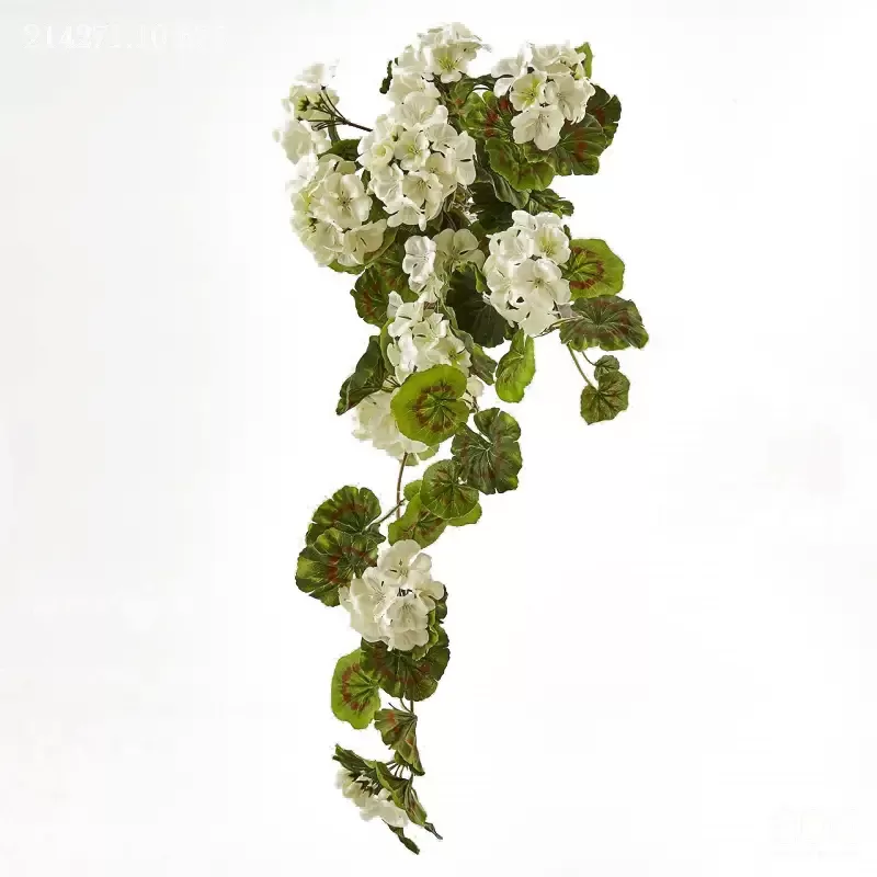 Geranio Cascante Bianco H75 – Pianta Artificiale Decorativa Realistica | EDG