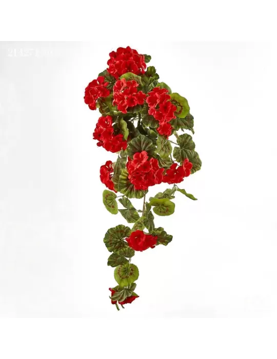Geranio Cascante Rosso H75 – Pianta Artificiale Decorativa Realistica | EDG