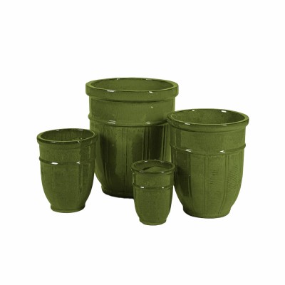 Vaso Glaze Coste H23 EDG in Ceramica Verde Piccolo