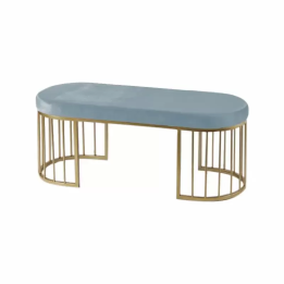 EDG Pouf ovale piccolo velluto verde salvia lungo 100 cm