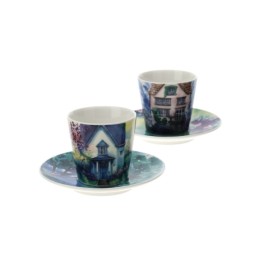 Hervit Creations 2 tazzine da caffè Cottage 8 × 6 cm