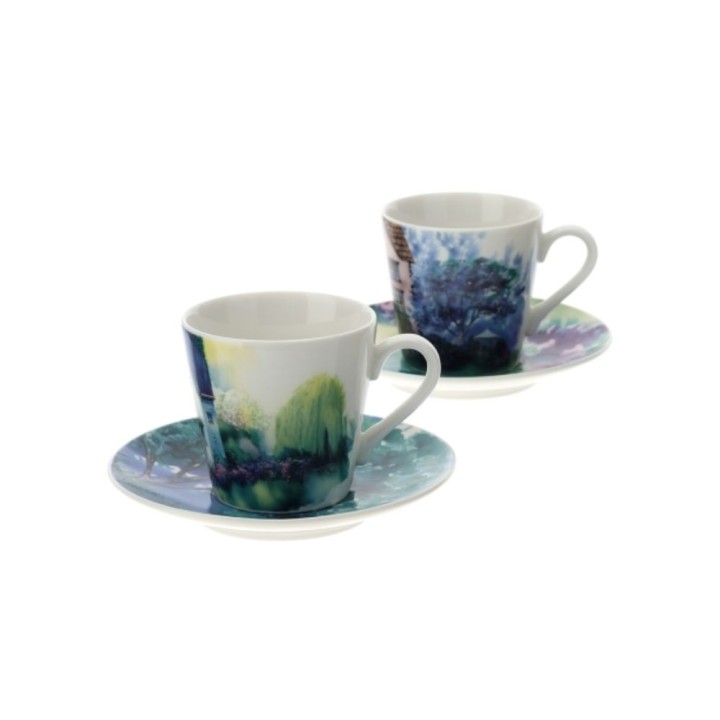 Hervit Creations 2 tazzine da caffè Cottage 8 × 6 cm
