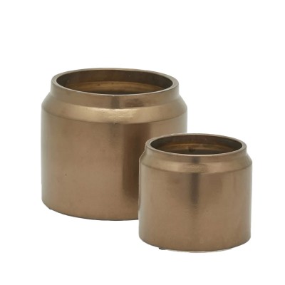 Vaso Cachepot Piccolo in Ceramica Bronzo H13.5 cm | EDG