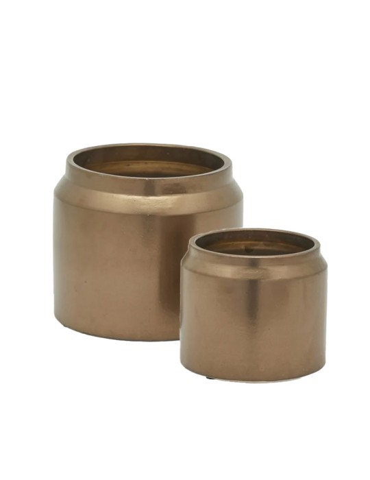 Vaso Cachepot Piccolo in Ceramica Bronzo H13.5 cm | EDG