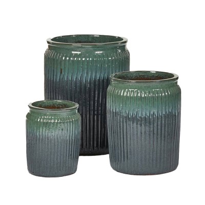 Vaso in Ceramica Smaltata Glaze Rotondo Piccolo H40 Mix...