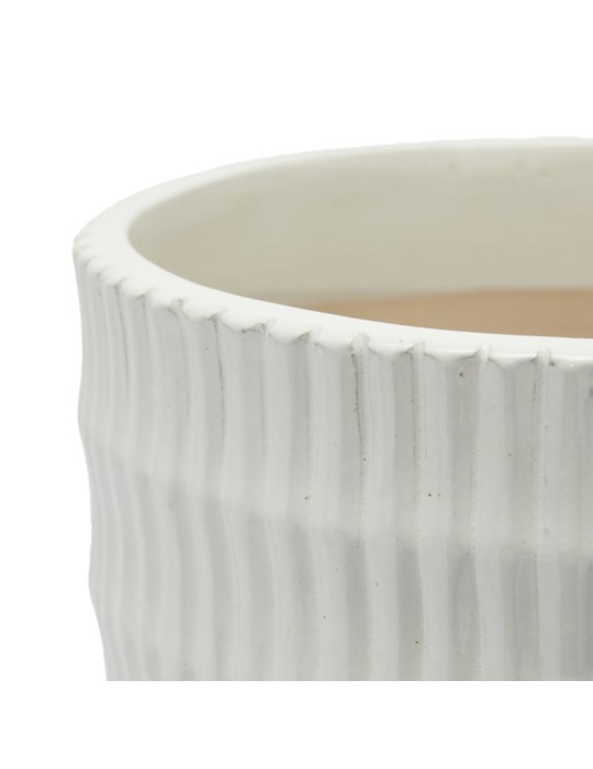Vaso Cachepot in Ceramica con Solchi H18 D22 cm...