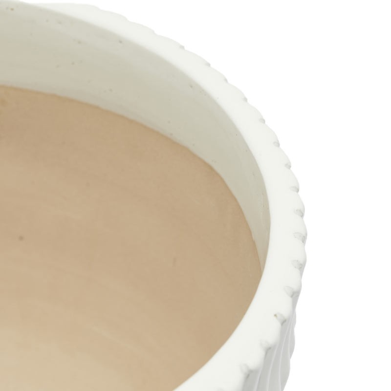 Vaso Cachepot in Ceramica con Solchi H18 D22 cm...