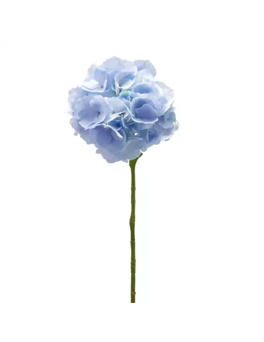 Ramo di Ortensia Artificiale H91 cm Blu Chiaro - Fiori Realistici | EDG
