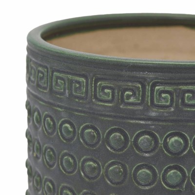 Vaso Cachepot Qing in Ceramica Verde Scuro Opaco H17 cm |... 2
