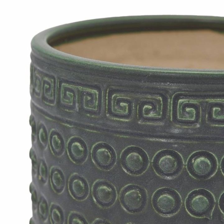 EDG Enzo De Gasperi Cachepot Qing verde scuro opaco 17 cm