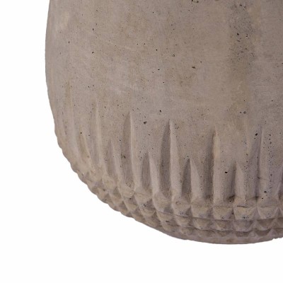 Vaso Piccolo in Cemento Scolpito con Rombi H16 D16 cm... 2