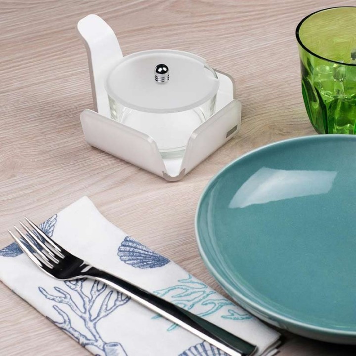 Vesta Formaggera Like Water tonda bianco satinato