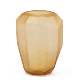 EDG Enzo De Gasperi Vaso Poliedro vetro opaco ambra 38 cm