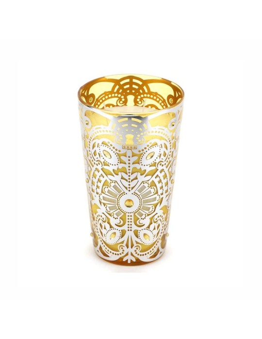 CANDELA VASO VETRO BISANZIO DIA.14XH23CM