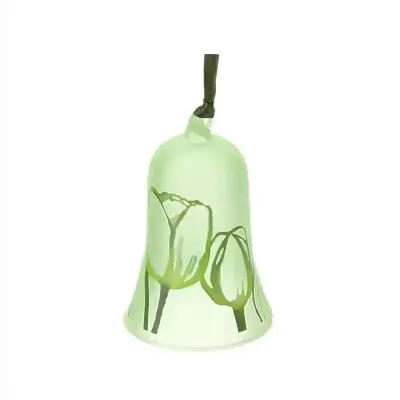 CAMPANA VETRO TULIP VERDE DIA.8XH12CM