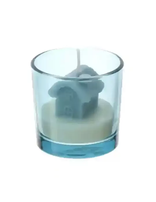 CANDELA CASETTA BLU 5CM PROF.VANIGLIA