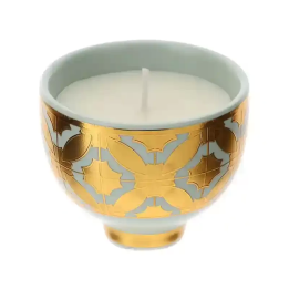 Hervit Creations Candela ciotola Bisanzio verde e oro