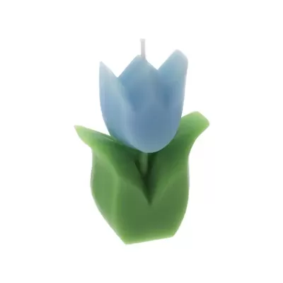 CANDELA TULIPANO BLU 6X3X8,5CM